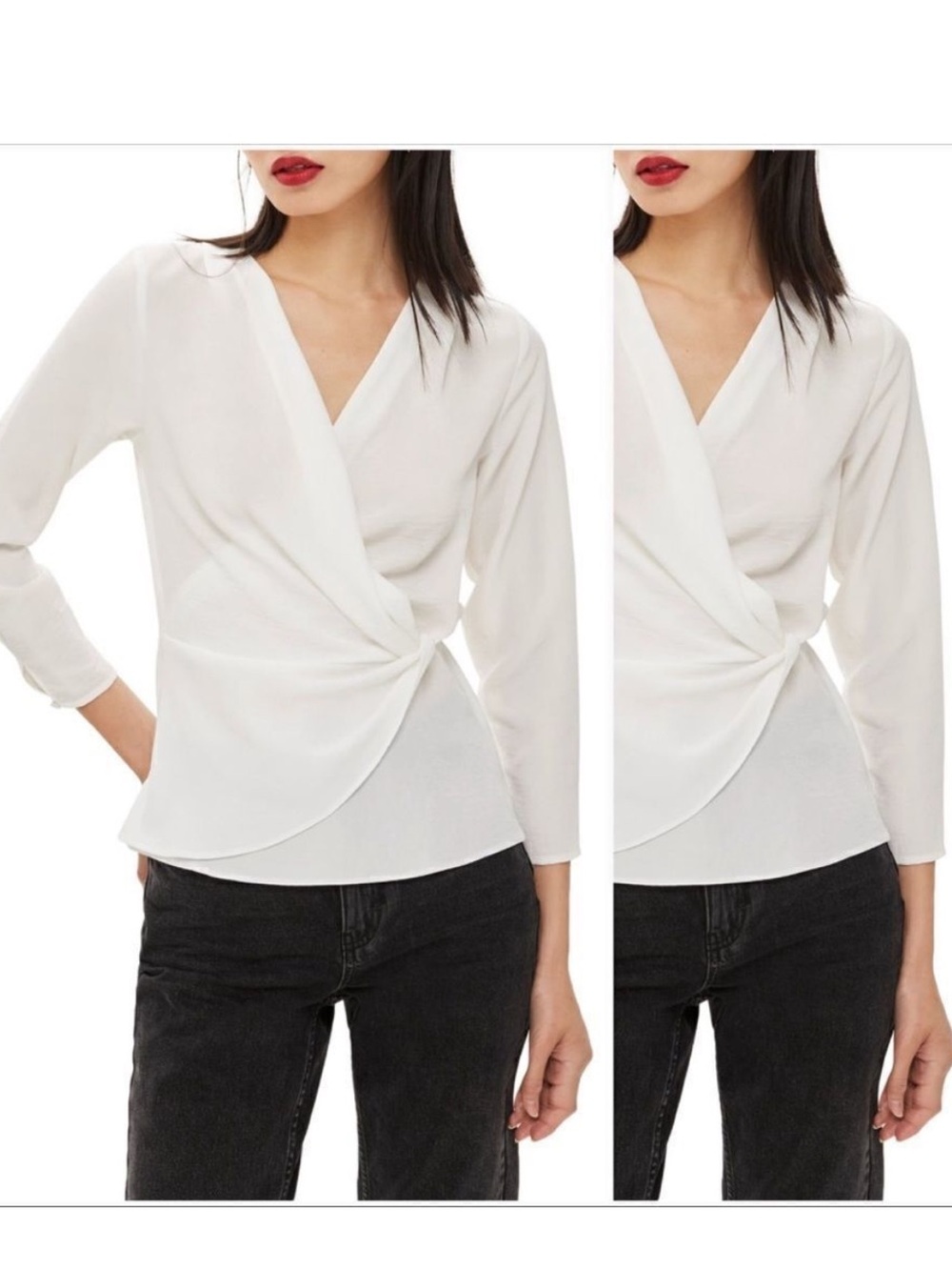 Topshop Gathered Blouse